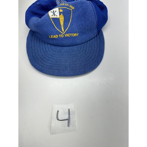 Screen Stars Best Snapback Hat 2nd BN. 46th Inf Army Adjustable Mesh Blue Cap - Picture 8 of 8